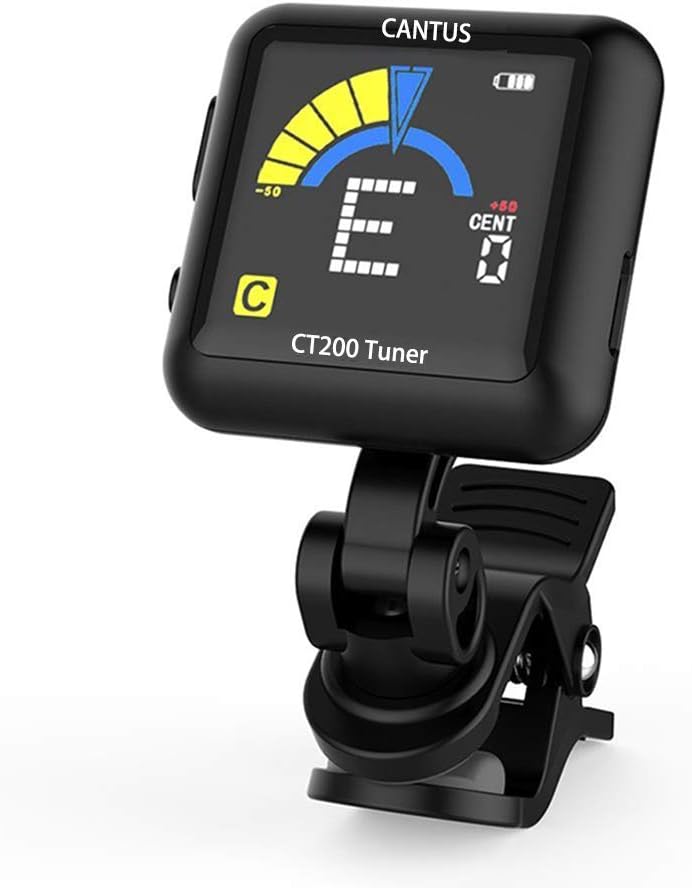 CANTUS Guitar Tuner Rechargeable Clip on for Guitar Bass Ukulele Violin