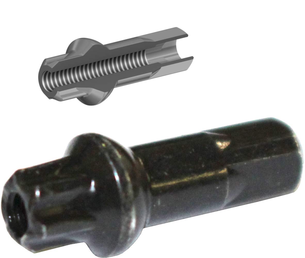 DT Swiss 2.0 mm x 15 mm Prolock Pro Head Squorx brass nipples black (box of 100)