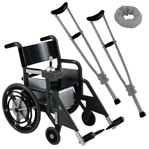 Wrestling Wheelchair Playset (Black) - Ringside Collectibles Exclusive WWE Toy Action Figure Accessory Pack