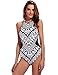 ADFOLF Womens Bathing Suit Halter High Neck One Piece Swimsuit Backless Swimwear S