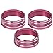 Danti 3pcs Audio Air Conditioning Button Cover Decoration Twist Switch Ring Trim for Jeep Wrangler JK JKU Compass Patriot 2011-2018 (Pink Rose)