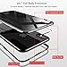 for iPhone Xs Max Case.MACBOU Fashion Magnetic Adsorption Metal Tempered Glass 360° Full Protection Luxury Case Cover for iPhone Xs Max (Black+Transparent)