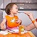 Silicone Baby Bib and Placemat Set for Boys and Girls | Comfortable Waterproof No-stains Feeding Baby Kit | Soft and Easily Wipes Clean Bib for Babies or Toddlers + Bonus 2 Securing Straps