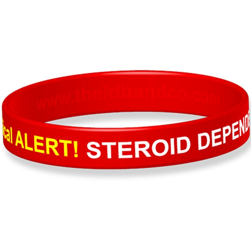 The ID Band Company Taking Steroids Medical Alert Silicone Wristband