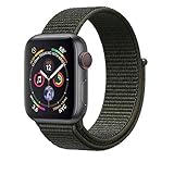AdMaster Compatible for Apple Watch Band 42mm 44mm, Soft Nylon Sport Loop Replacement Wristband Compatible iWatch Apple Watch Series 4/3/2/1 Cargo Khaki