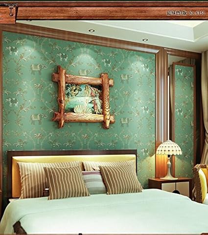 Sb Southeast Asia Style Vliestuch Wallpaper Schlafzimmer Tapete Amazon De Kuche Haushalt