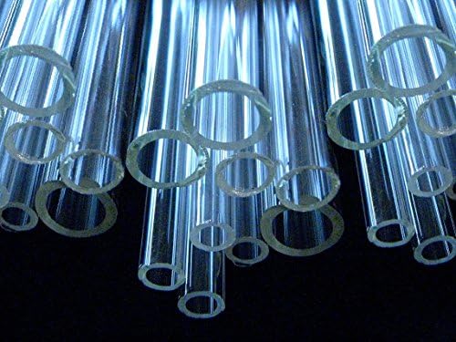 Devardi Glass COE 33 Boro Tubing, 10 Clear Borosilicate 36 INCH Tubes - 8, 12 & 16mm