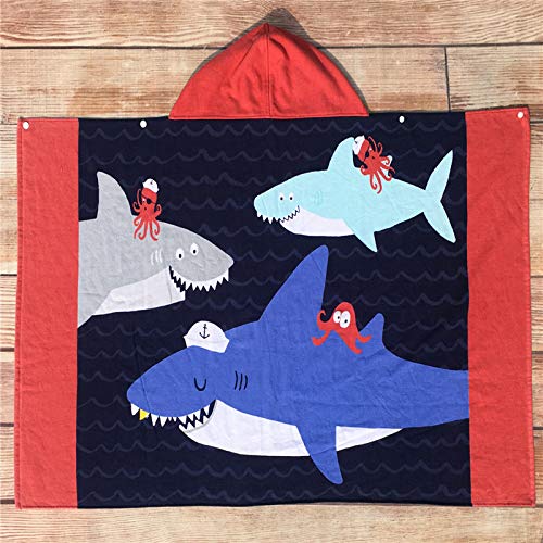 image for Bavilk Kids Hooded Bath/Beach Towel Girls Boys Cute Cartoon Animal Ful