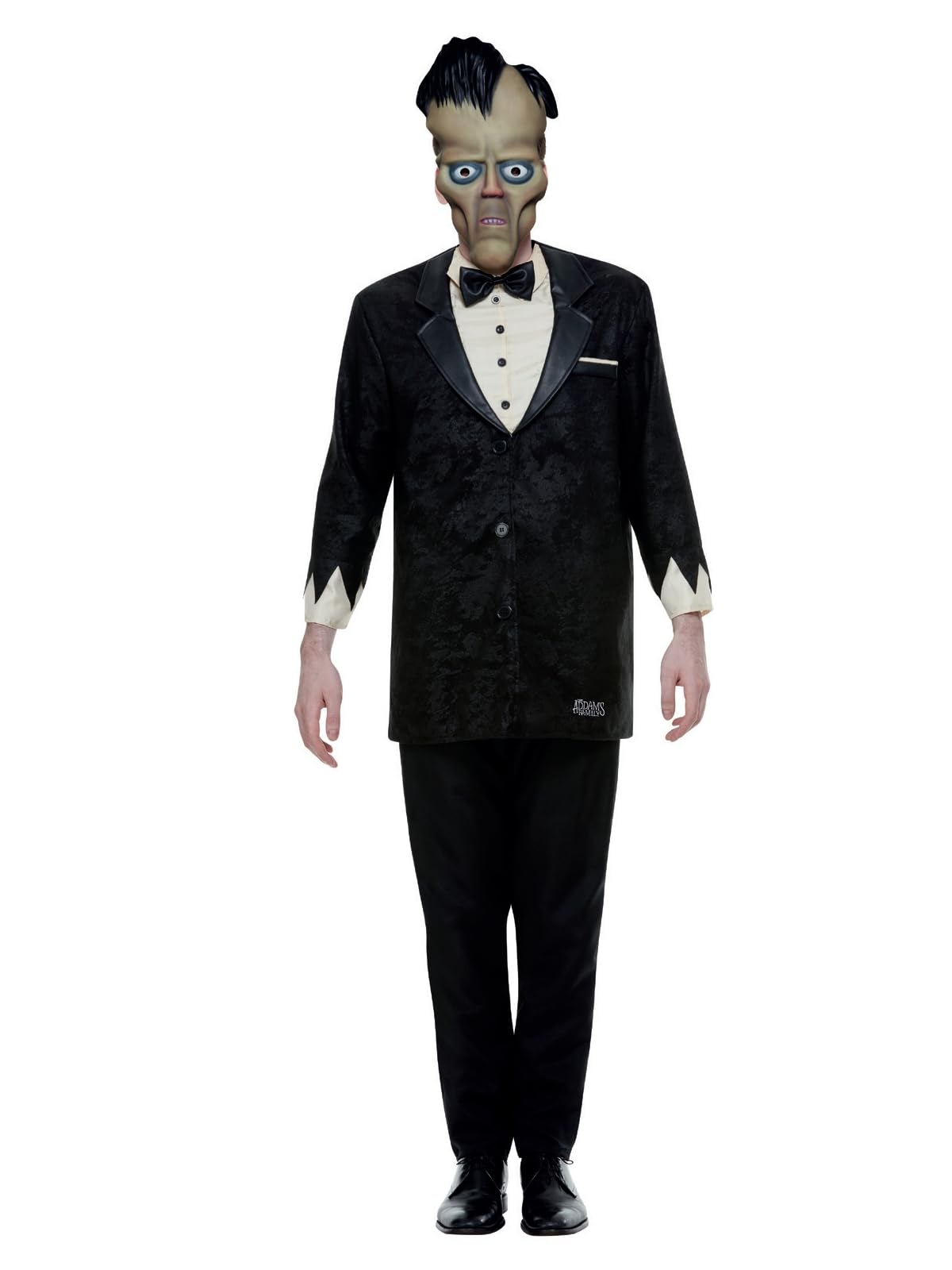 Smiffys The Addams Family Lurch Costume, Adult, Black, Includes Top, Trousers & Mask, Officially Licensed, Full Lurch Addams costume perfect for parties or Halloween