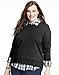 JUST MY SIZE womens Plus-size Ecosmart Sweatshirt With V-notch athletic sweaters, Ebony, 20 US