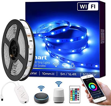 Gal Appスマートバーライトバーキットwifiリモート音声コントロール5050rgb色変更ロープライト 44キーリモートコントロール付きの柔軟なledテープライト 部屋の寝室のキッチンテレビの装飾照明に使用 Size 5m Palazzoarnolfini It