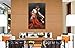 Everfun Dancer Girl Modern Canvas Wall Art Hand Painted Abstract Red Skirt People Oil Painting Flamenco Contemporary Dancing Dress Artwork Framed Ready to Hang