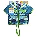 Swimschool Swim Trainer Vest with Sun Protective Sleeves, Adjustable Safety Strap, Small/Medium, up to 33 Lbs., Blue