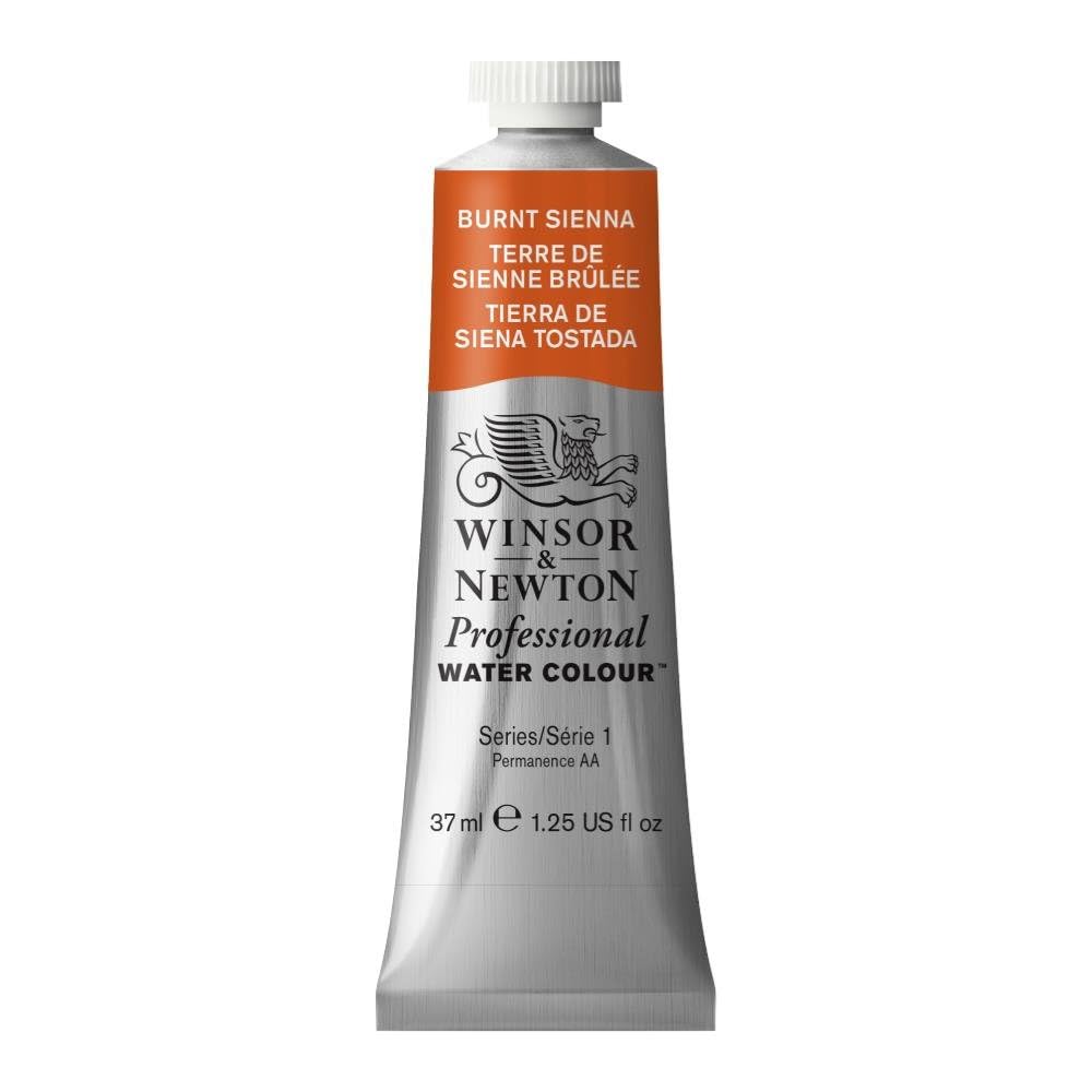 Winsor & Newton 37 ml Professional Water Colour Tube, Burnt Sienna — image 1