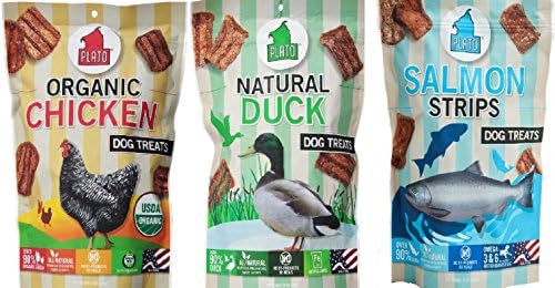 Plato Pet Natural Treats 16oz (Variety, Pack of 3)