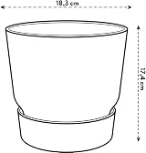 elho Greenville Round 18 Flower Pot with Integrated Water Reservoir Black view 5