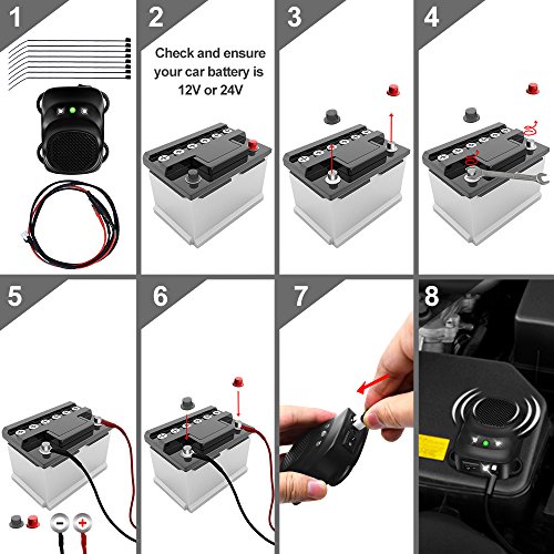 Loraffe 2 Pack Under Hood Animal Repeller Car Rat Repeller Rodent Repellent Ultrasonic Mouse Deterrent for 12V 24V Vehicle Automobile Get Rid of Mice in Car Engine with Ultrasound and LED Flashlights - Thumbnail 6