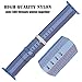 Yichan Woven Nylon Fabric Wrist Strap Replacement Band with Classic Square Stainless Steel Buckle for Apple iWatch Series 1 / 2 / 3,Sport & Edition,38mm,Tahoe Blue