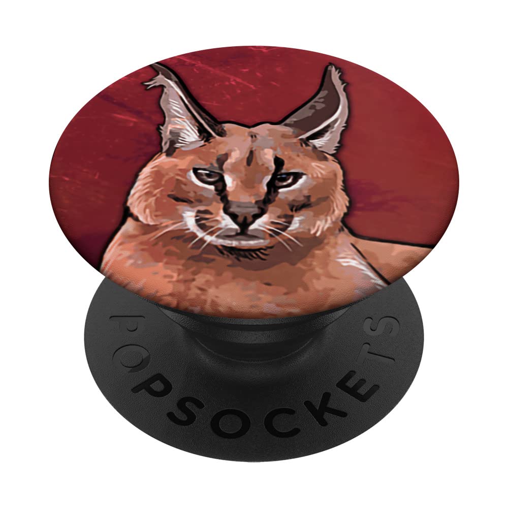 The Floppa Caracal Cat Tarot Card Funny Meme PopSockets Swappable PopGrip