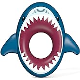 Jasonwell Inflatable Shark Pool Float Shark Floaties Water Fun Summer Beach Swimming Pool Tube Inflatables Ride on Pool Party Raft Lounge Toys for Kids & Adults