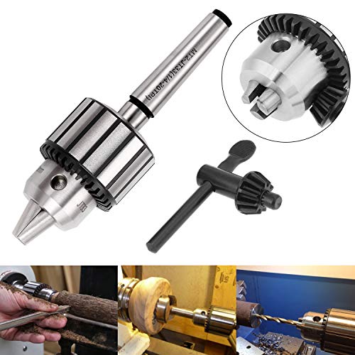 KingTool 19 Pcs Drill Chuck Set 1/2Inch Drill Chuck with Chuck Key with 1 (JT33MT1) and 2