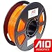 AIO Robotics AIOORANGE PLA 3D Printer Filament, 0.5 kg Spool, Dimensional Accuracy +/- 0.02 mm, 1.75 mm, Orange