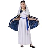 EraSpooky Girls Virgin Mary Costume Biblical Characters Nativity Dresses for Kids