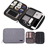 Universal Cable Organizer, Double Layer Travel Electronics Accessories Organizer Case for Various USB, Phone, Charger, Gear Organizer Storage Bag within 7 Inches