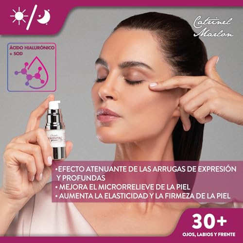 Gerovital H3 Evolution Anti-Wrinkle Serum Contour Eyes, Lips, Forehead with Hyaluronic Acid, Attenuates Deep Wrinkles, Expression, Improves Elasticity and Firmness of Skin, 15 ml