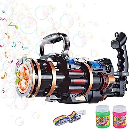 Gatling Model Porous Bubble Machine, Bubble Guns Automatic Bubble