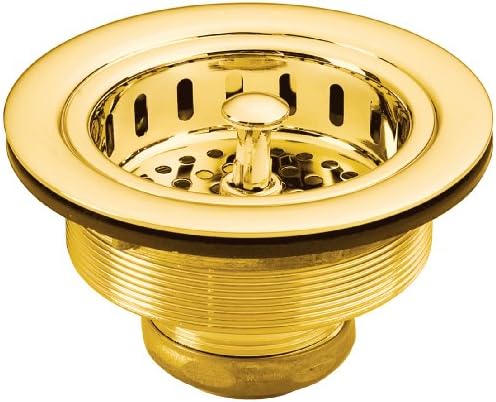 Belle Foret BFNKBS1PB Kitchen Sink Basket Strainer, Polished Brass