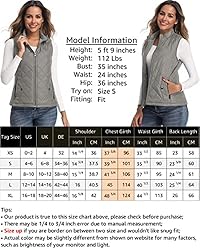 LONGKING Gray Women's Vest, Stand Collar