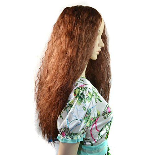 Long Curly Hair Wigs, Inkach Trendy Girls Middle Part Wave Synthetic Wig Lifelike Human Hair - Image 4
