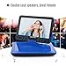 【Upgraded】 DBPOWER Portable DVD Player with 10.5'' Swivel Screen, Supports SD Card/USB/CD/DVD with AV in/Out and Earphone Port, 5-Hour Built-in Rechargeable Battery, Suitable for Car Headrest Mount