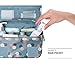 AKIRO Hanging Toiletry Kit Clear Travel BAG Cosmetic Carry Case Toiletry (Flower in Sky Blue)