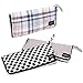 BMC Mixed Design Washable Foldable Wallet Style Nylon Reusable Grocery Bags Tote - (Neutral Lines) Set of 3