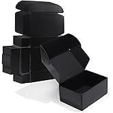 ZBEIVAN 9x6x4 Black Small Shipping Boxes, 20 Packs Corrugated Cardboard Mailer Boxes for Packaging Small Business Mailing Gif