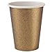 Fancy Disposable Gold & Ivory Dinnerware Set - 24 Guest - 2 Size Square Plates, Cups, Napkins, Spoons, Forks, Knives - Made of Heavyweight Paper - Posh Supplies, Elegant Design for Upscale Party