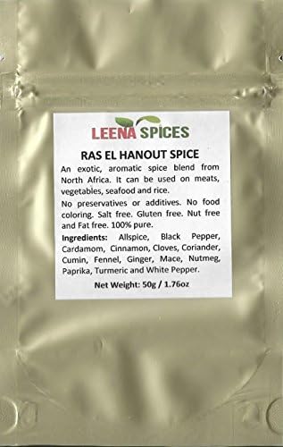 LEENA SPICES - Ras El Al Hanout Spice Blend – Gluten Free Seasoning – Enjoy Original Moroccan North African Taste – All Natural - Authentic And Pure Quality Products.