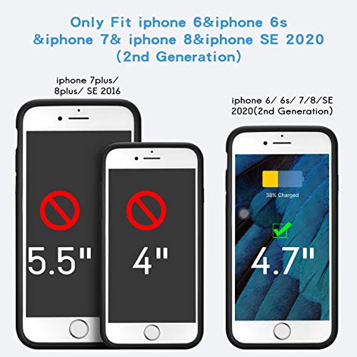 Wixann Battery Case for iPhone 6/6s/7/8/SE 2020 Upgraded 3000mAh Slim Portable Charging Case Rechargeable Extended Charger Case for Apple iPhone 6/6s/7/8/SE 2020