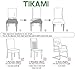 TIKAMI 1PCS Spandex Printed Fit Stretch Dinning Room Chair Slipcovers (1, Gray)