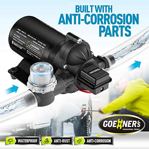 RV Water Pump, 12V DC Water Pump Quiet, 5GPM 45 PSI Water Diaphragm