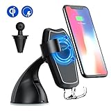 Wireless Charger Car Mount, SonRu Fast Qi Wireless Charging & Air Vent Phone Holder for iPhone X iPhone 8+ iPhone 8, Samsung Galaxy S8 S8 Plus Note 8 S7 Edge S6 Edge Plus