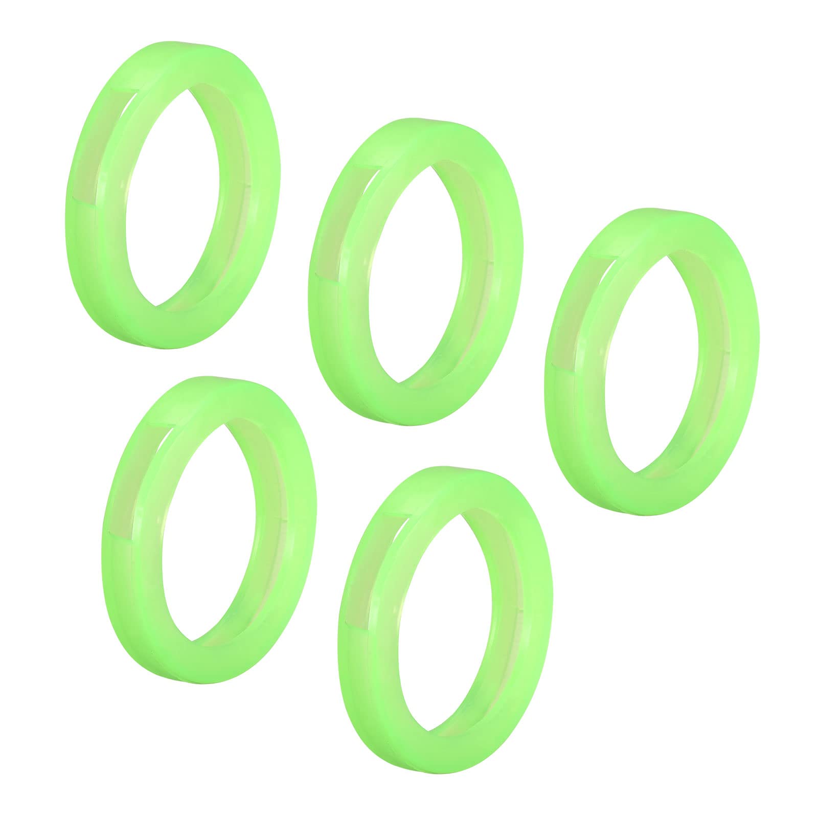 PATIKIL Key Cap Cover Rings, 20Pcs 28mm Keys Identifier Coding Tags Silicone Sleeve for Office House Apartment Green