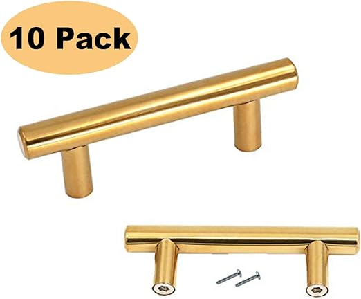 Gold Drawer Pulls Knobs Kitchen Cabinet Hardware 2 5inch Hole