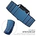 MoKo Fitbit Blaze Band , Stainless Steel Metal Replacement Link Bracelet with Double Button Folding Clasp for Fitbit Blaze Smart Fitness Watch, Frame NOT Included - BLUE