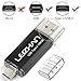 leizhan 128GB USB 3.0 Flash Drive Thumb Drives Jump Drive Storage Memory Stick Type-C/USB 2 in 1 -Black