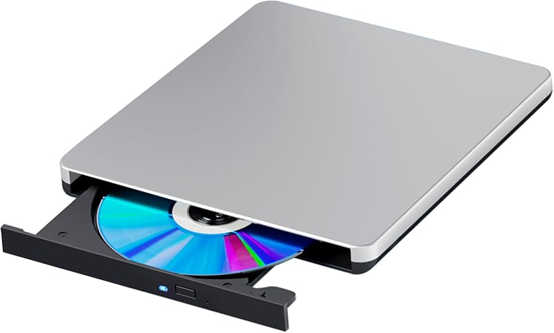aelrsoch External Blu-ray Drive for PC Laptop BD CD DVD Player Burner 3D Windows