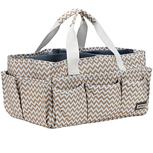 HOMEST Craft Organizer Tote Bag with Multiple Pockets, Storage Art