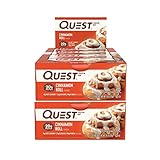 Quest Nutrition Protein Bar Cinnamon Roll. Low Carb Meal Replacement Bar with 20 gram Protein. High Fiber, Gluten-Free (24 Count)
